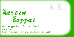 martin bozzai business card